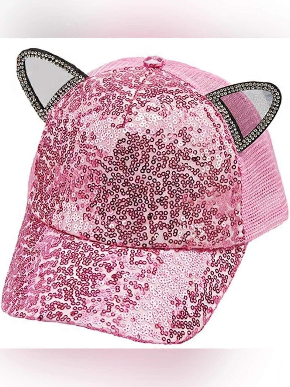 Sequins Mesh Baseball Cap
